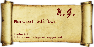 Merczel Gábor névjegykártya