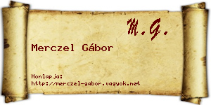 Merczel Gábor névjegykártya