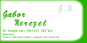 gabor merczel business card